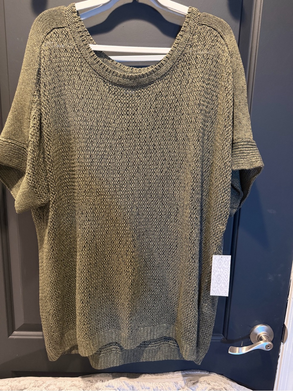 Chico's Olive Textured Knit Top